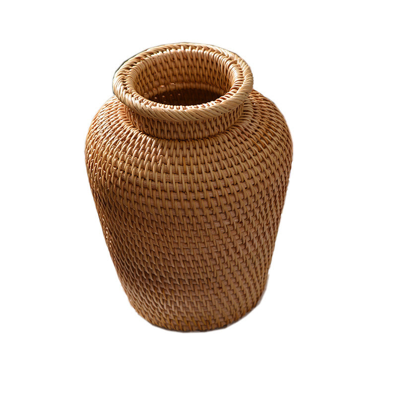 Rattan Woven Ornaments Floral Dry Vases