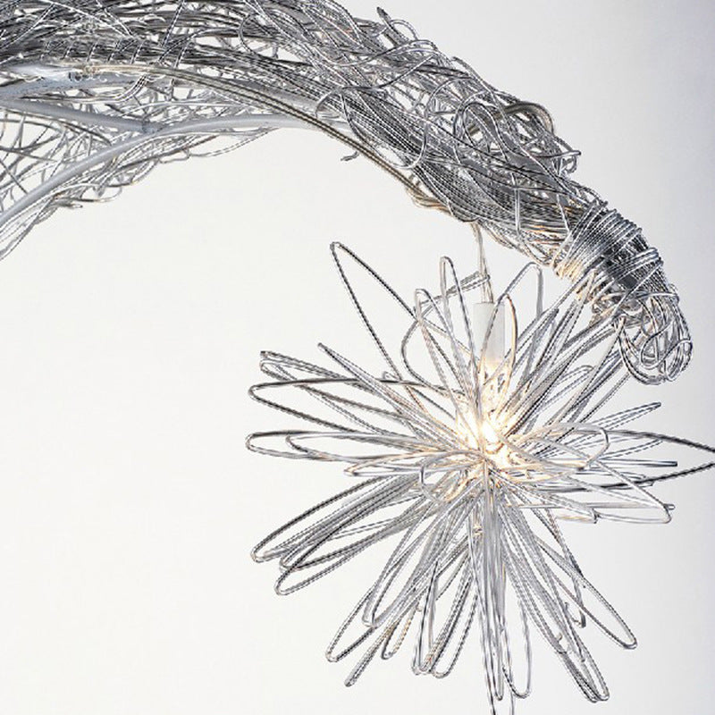 Aluminum Wire Star Moon Chandelier