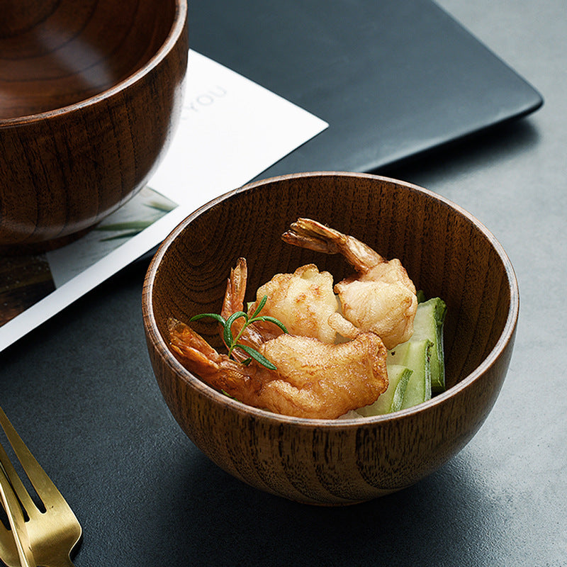 Japanese Style Wood Rice Soup Bowl