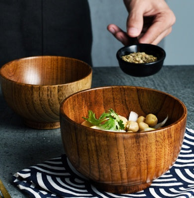 Japanese Style Wood Rice Soup Bowl